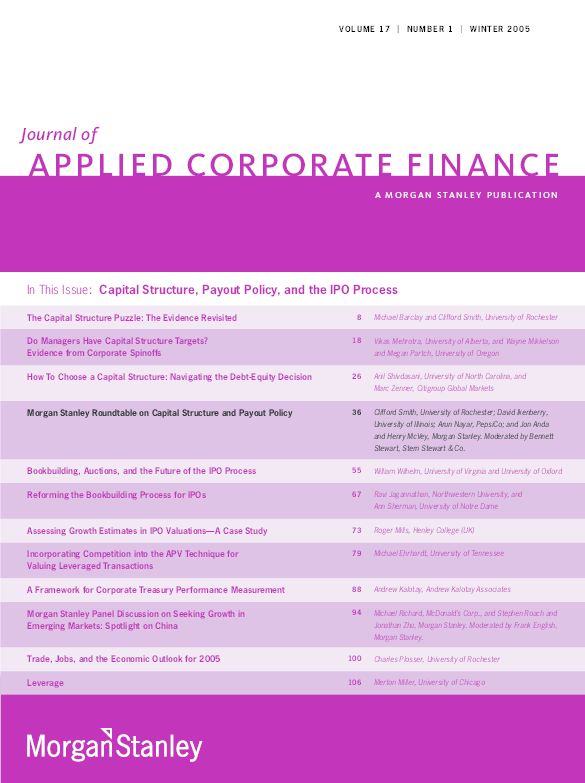 (PDF) Morgan Stanley Roundtable on Capital Structure and Payout Policy