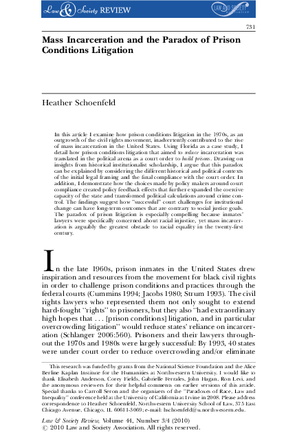 Prison conditions in the u.s. 2020 image