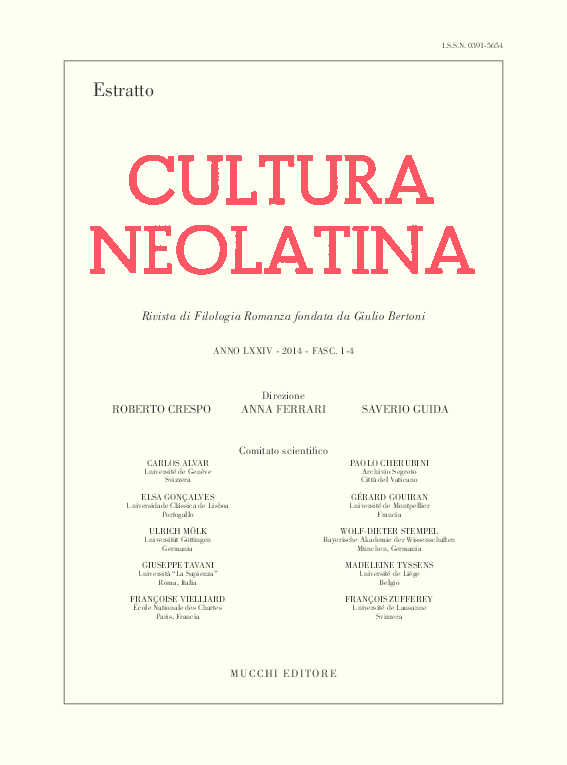 ‘Giraut de Borneil’s Sobre-Totz and Be m’era bels chantars (PC 242.20/21)’, Cultura Neolatina, 74 (2014), 7-21