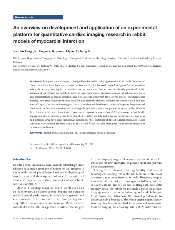 (PDF) An overview on development and application of an experimental ...