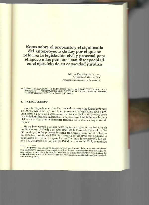 (PDF) Notas sobre el propósito y el significado del Anteproyecto de Ley ...