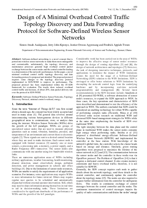 (PDF) Design of A Minimal Overhead Control Traffic Topology Discovery ...