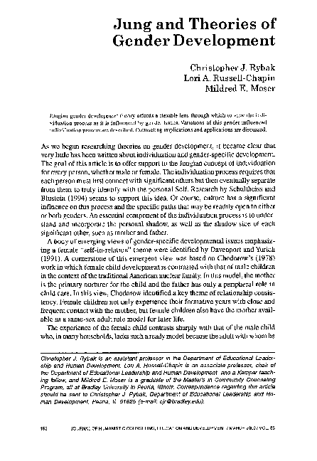 (PDF) Jung and Theories of Gender Development