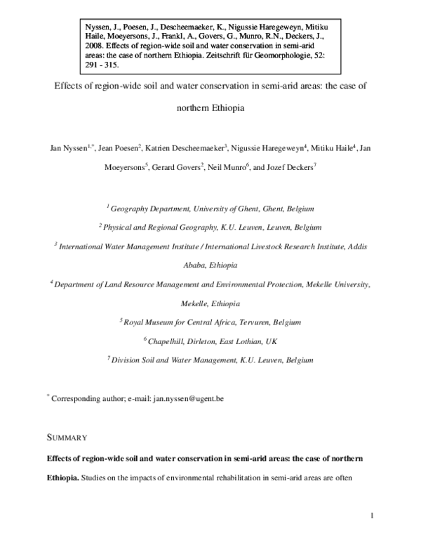 (PDF) Effects of region-wide soil and water conservation in semi-arid ...