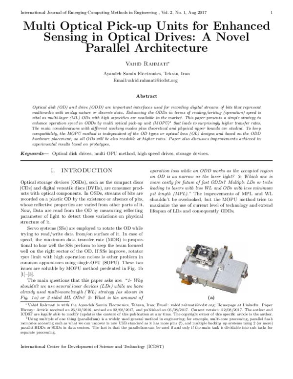 (PDF) Multi Optical Pick-up Units for Enhanced Sensing in Optical ...