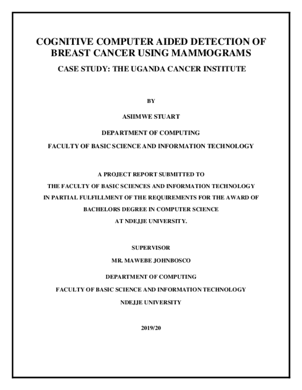 (PDF) Cognitive Computer Aided Detection of Breast Cancer Using Mammograms