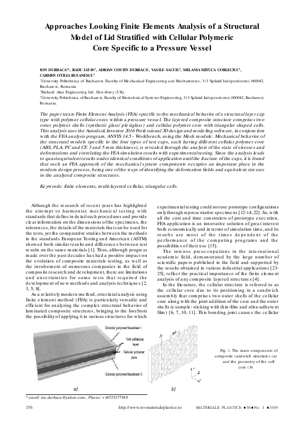 (PDF) Approaches Looking Finite Elements Analysis of a Structural Model ...