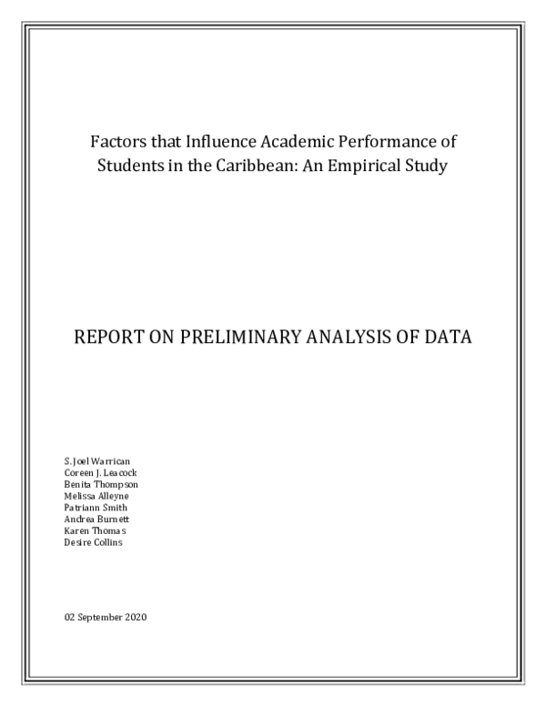 (PDF) Factors that Influence Academic Performance of Students in the ...