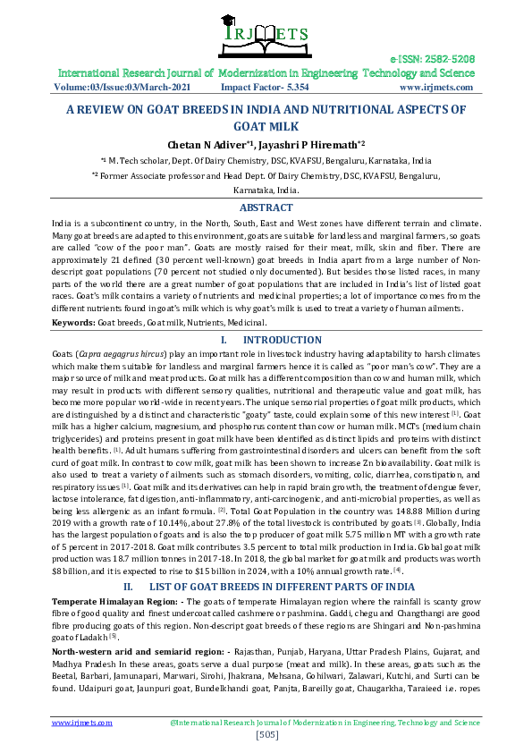 Goat research paper image