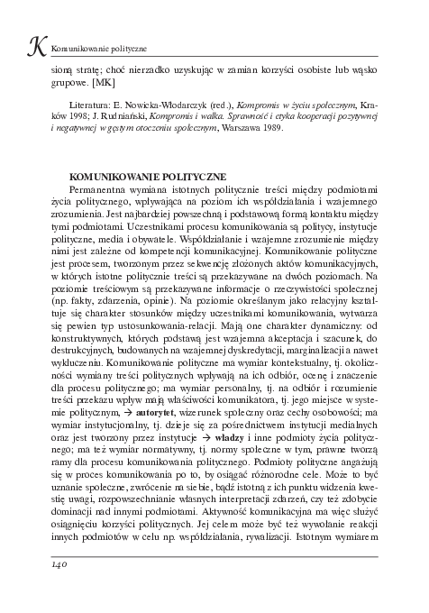 (PDF) Komunikowanie polityczne