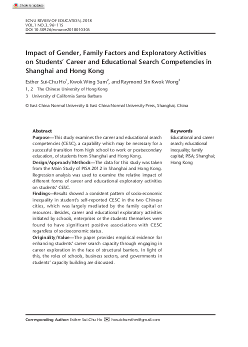 (PDF) Impact of Gender, Family Factors and Exploratory Activities on ...
