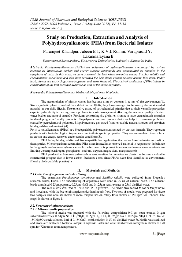 (PDF) Study on Production, Extraction and Analysis of ...