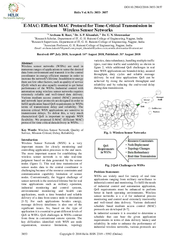 (PDF) E-MAC: Efficient MAC Protocol for Time-Critical Transmission in ...