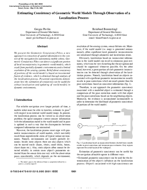 (PDF) Estimating consistency of geometric world models through ...
