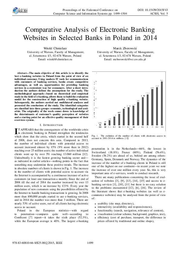 (PDF) Comparative Analysis of Electronic Banking Websites in Selected ...