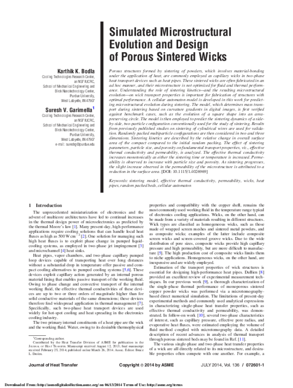 (PDF) Simulated Microstructural Evolution and Design of Porous Sintered ...
