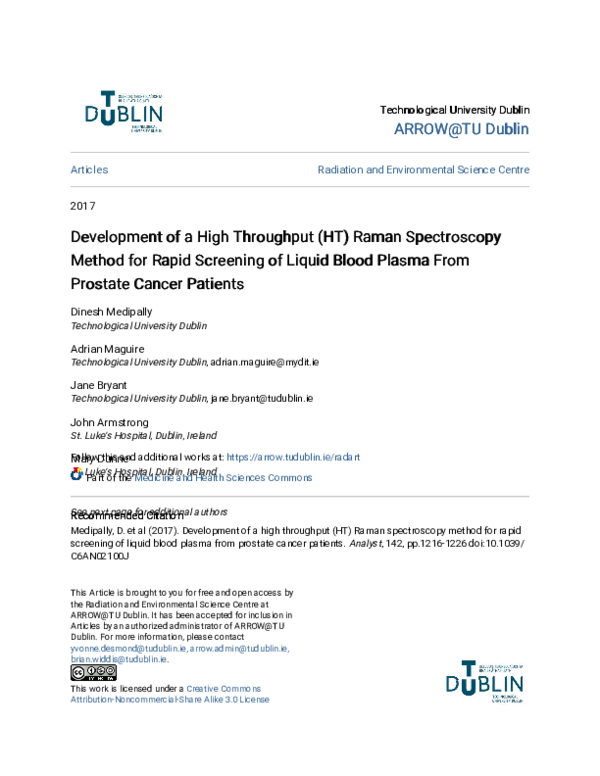 (PDF) Development of a high throughput (HT) Raman spectroscopy method ...