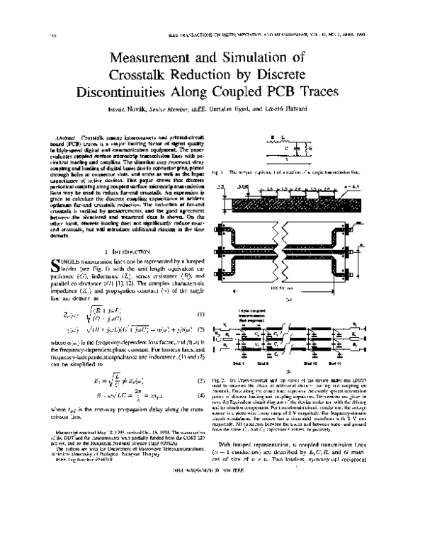(PDF) Measurement and simulation of crosstalk reduction by discrete ...