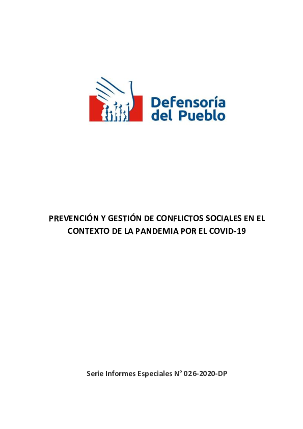 (PDF) Prevención y gestión de conflictos sociales en el contexto de la ...