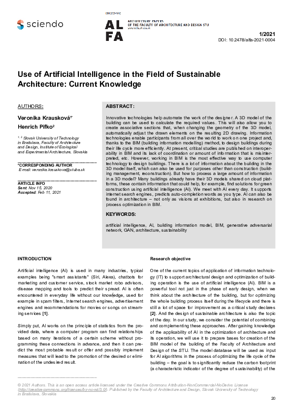 (PDF) Use of artificial intelligence in the field of sustainable ...