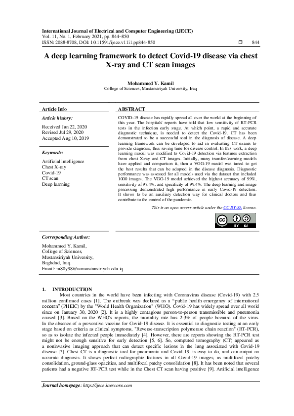 (PDF) A deep learning framework to detect Covid-19 disease via chest X ...