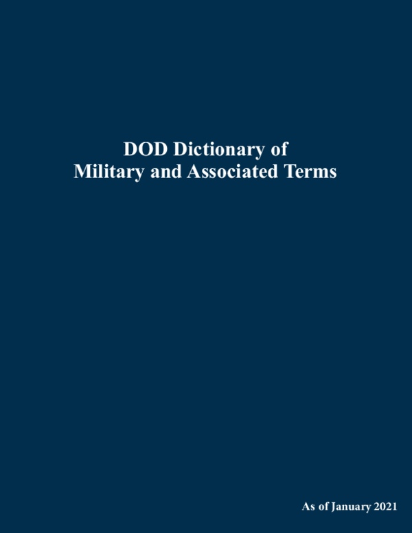 (PDF) DOD Dictionary of Military and Associated Terms Petre Kochov