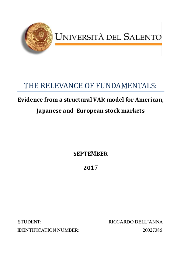 (PDF) THE RELEVANCE OF FUNDAMENTALS: Evidence from a structural VAR ...