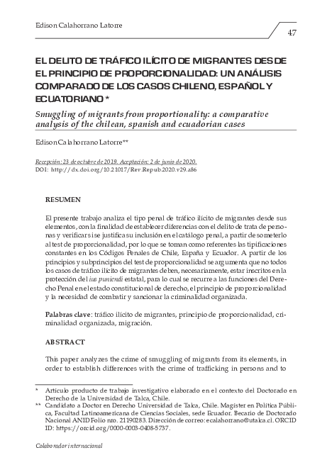  PDF EL DELITO DE TR FICO IL CITO DE MIGRANTES DESDE EL PRINCIPIO DE PROPORCIONALIDAD UN 