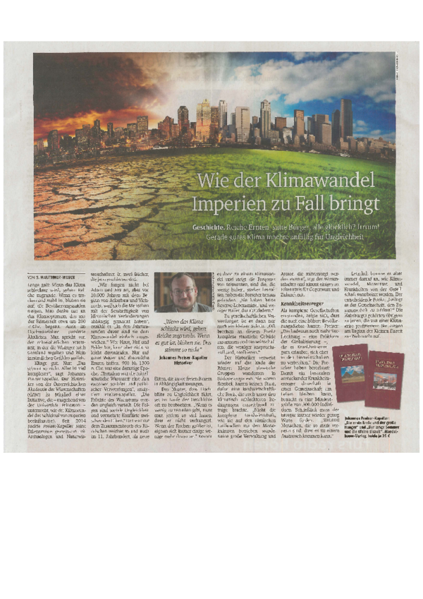 Wie der Klimawandel Imperien zu Fall bringt (media coverage)
