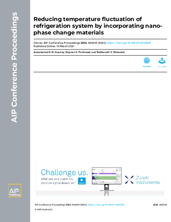 (PDF) Reducing temperature fluctuation of refrigeration system by ...