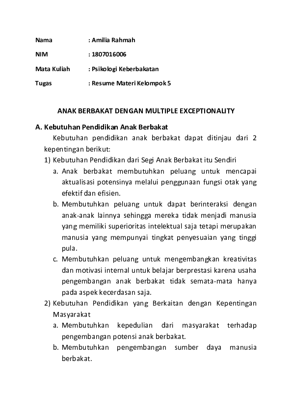 (PDF) ANAK BERBAKAT DENGAN MULTIPLE EXCEPTIONALITY
