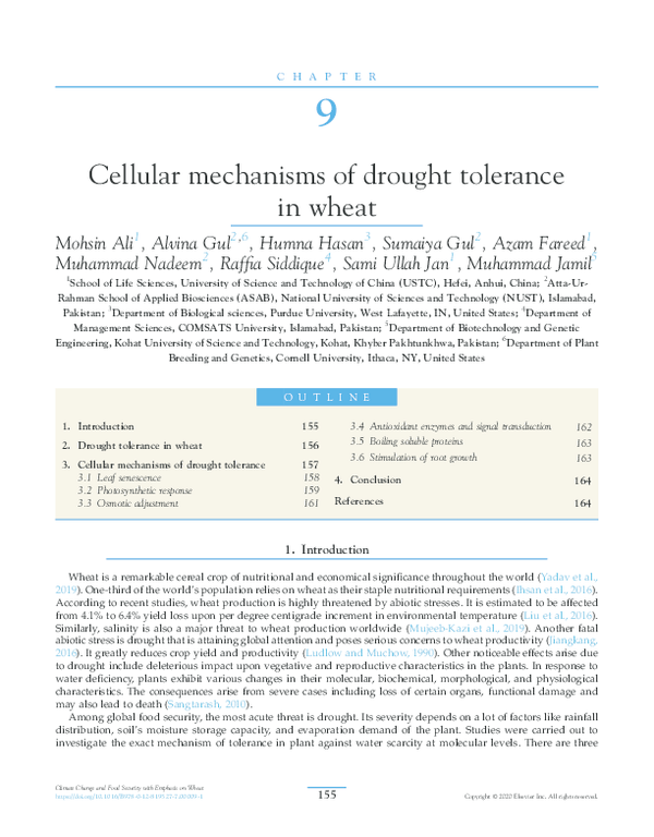 (PDF) Cellular mechanisms of drought tolerance in wheat