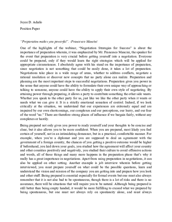 (DOC) Position Paper ADARLO
