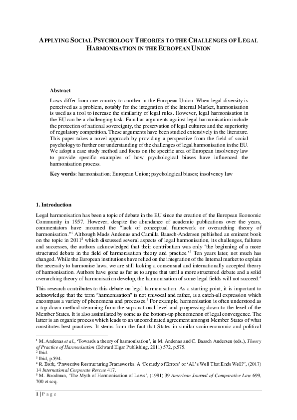 (PDF) Applying Social Psychology Theories to the Challenges of ...
