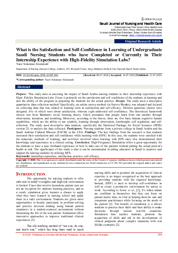 (PDF) What is the Satisfaction and Self-Confidence in Learning of ...