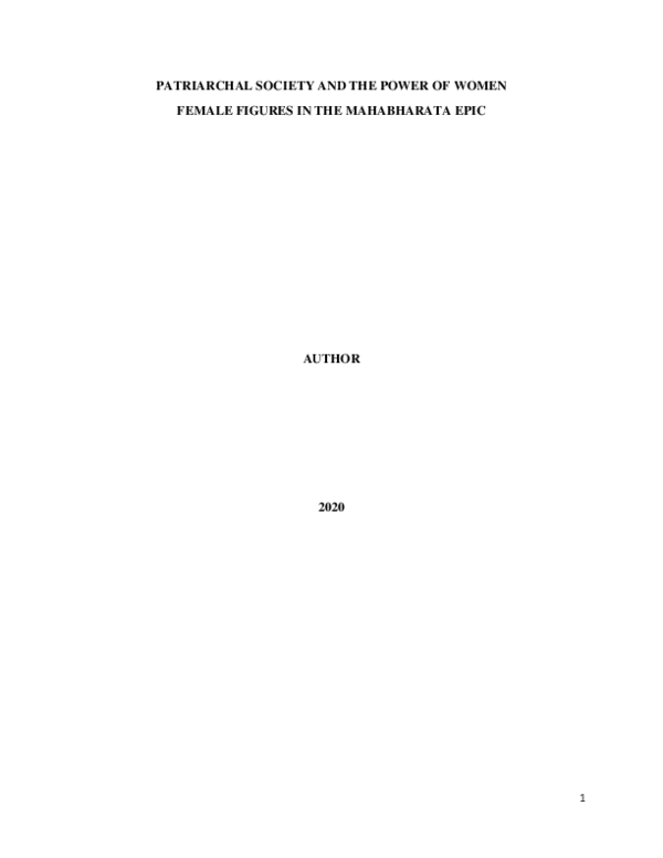  PDF PATRIARCHAL SOCIETY AND THE POWER OF WOMEN FEMALE FIGURES IN THE