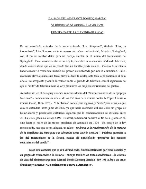 (PDF) "LA SAGA DEL ALMIRANTE DOMECQ GARCÍA" DE HUÉRFANO DE GUERRA A ...