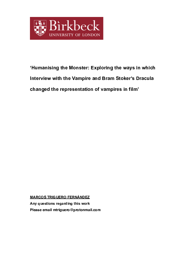 (PDF) 'Humanising the Monster: Exploring the ways in which Interview ...