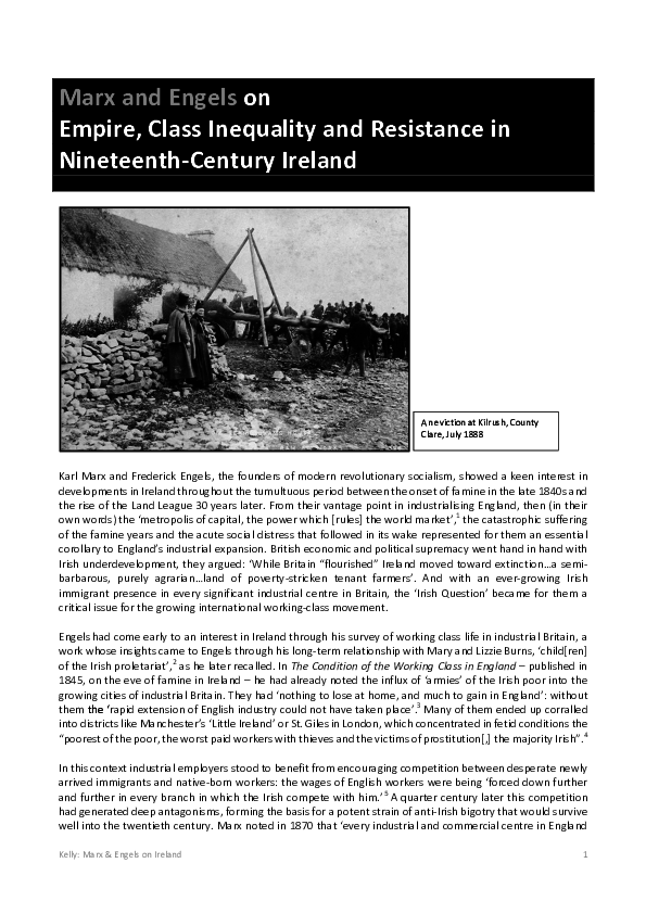 (PDF) Kelly, Marx and Engels on Empire, Class Inequality and Resistance ...