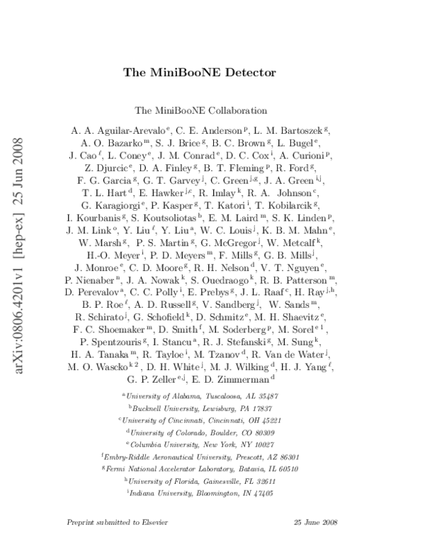 (PDF) The MiniBooNE detector