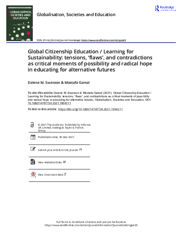 (PDF) Global Citizenship Education / Learning for Sustainability ...