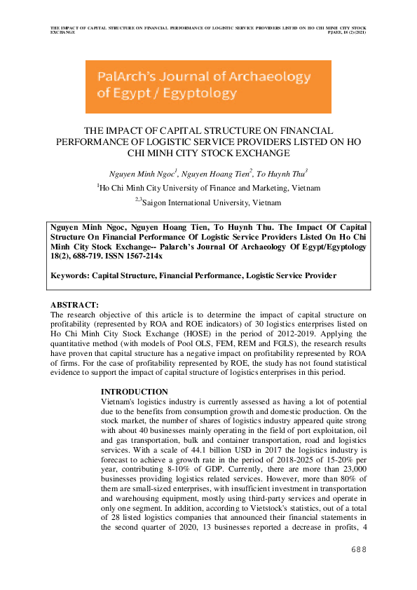 (PDF) The Impact of Financial Structure on Financial Performance of ...