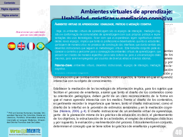 (PDF) Ambientes virtuales de aprendizaje: usabilidad, prácticas y