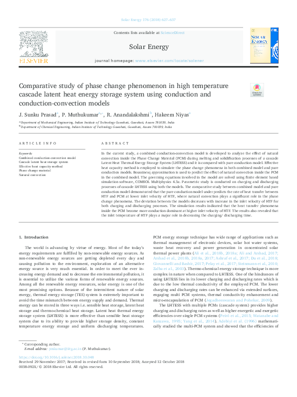(PDF) Comparative study of phase change phenomenon in high temperature ...