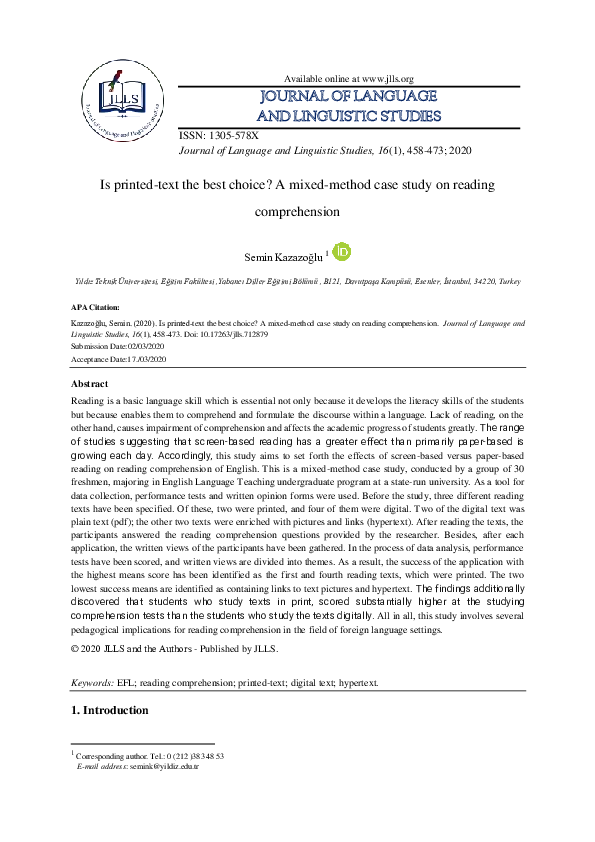(PDF) Is printed-text the best choice? A mixed-method case study on ...