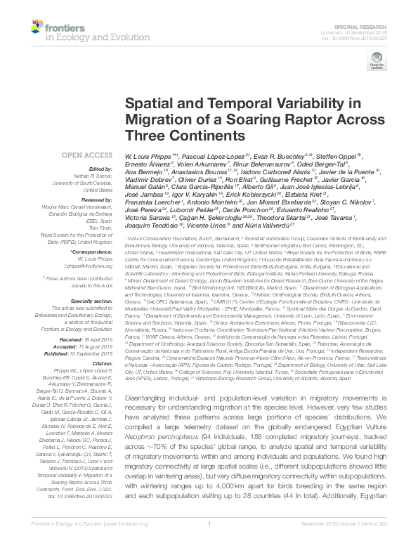 (PDF) Spatial and temporal variability in migration of a soaring raptor ...