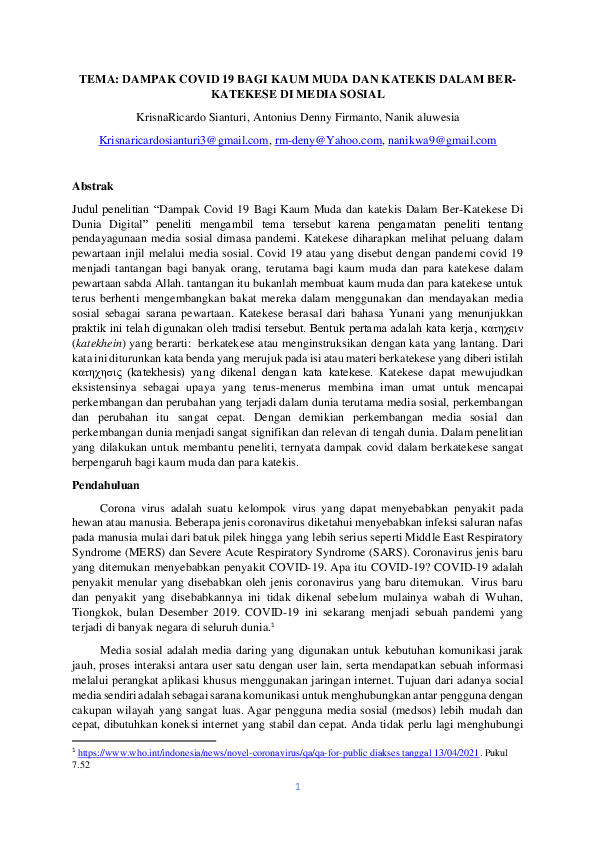 Contoh Karya Tulis Ilmiah Research Papers Academia Edu