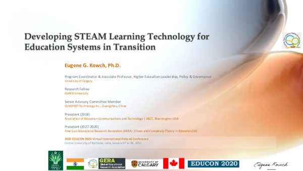 (PDF) Developing STEAM Learning Technology for Education Systems in ...