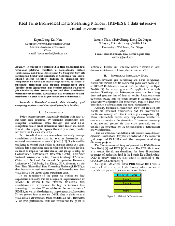 (PDF) Real Time Biomedical Data Streaming Platform (RIMES): A Data ...