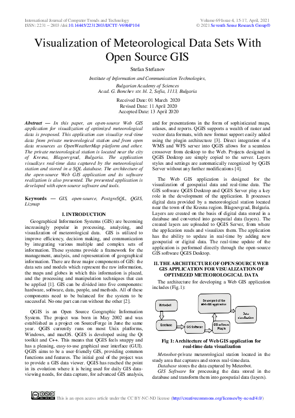 (PDF) Visualization of Meteorological Data Sets With Open Source GIS
